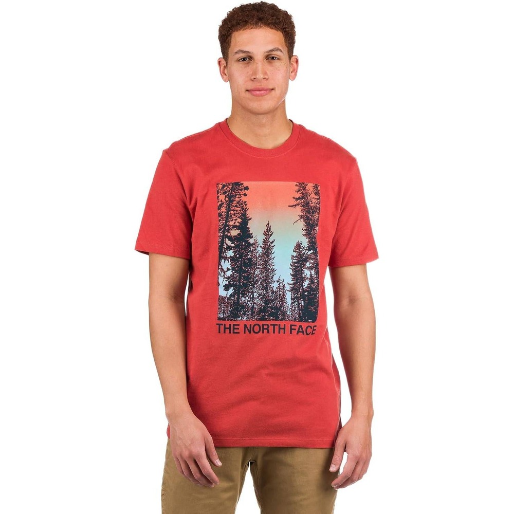 The North Face Mens XXL Short Sleeve Novelty Graphic Tee in Tandori Spice Red
